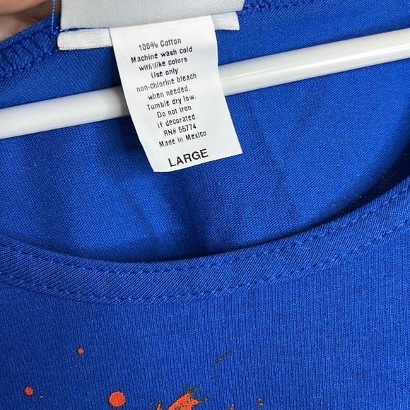 NWOT Walt Disney World Navy Rainbow Paint Splatter Oversized Sleeveless Tank Top - Picture 4 of 5